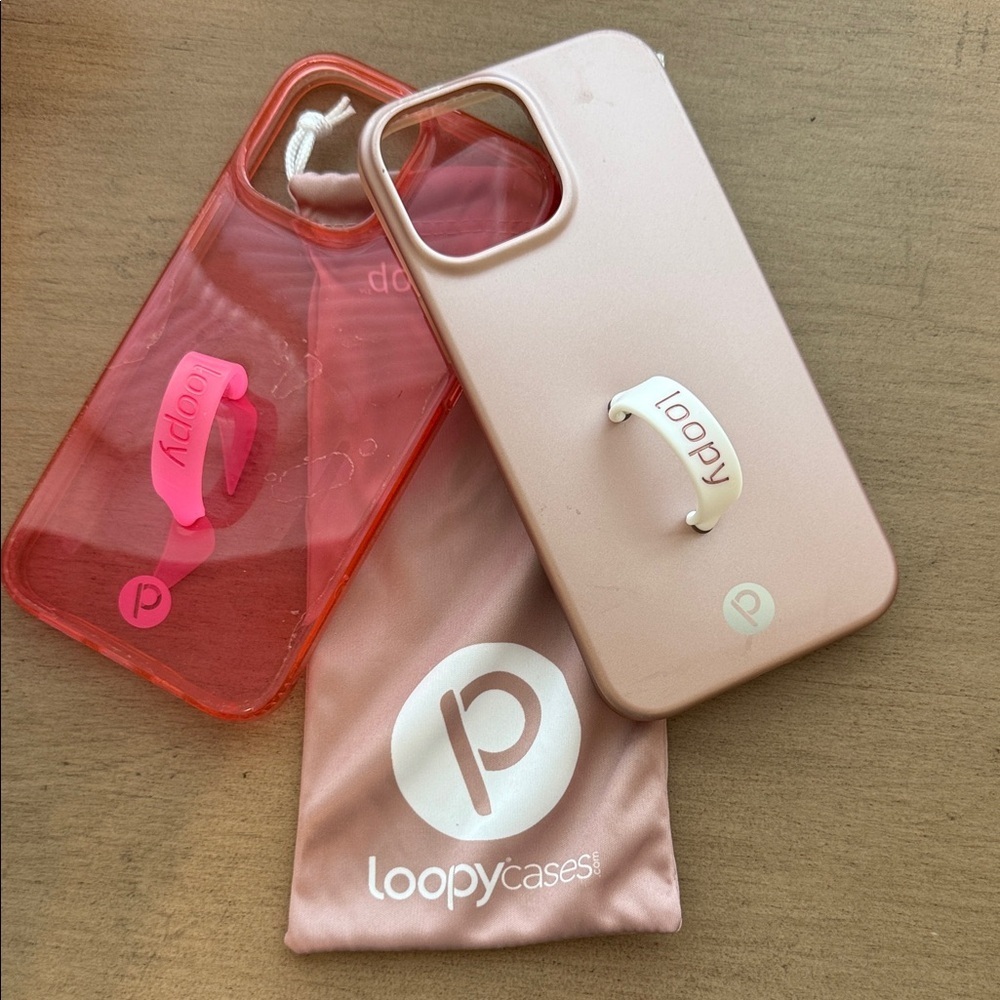 Loopy Case Clear Pink and Blush Phone Case Set
